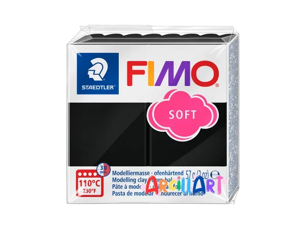 arcilla polimérica fimo soft negro 57g