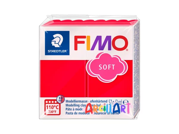 arcilla polimérica fimo soft rojo indio 57g