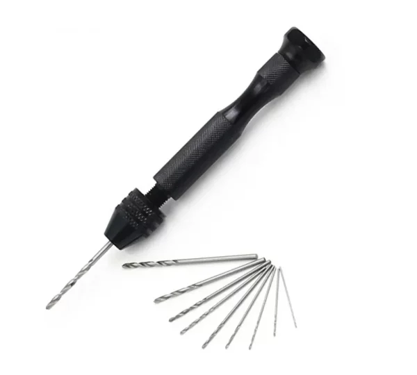 Taladro manual negro para joyería