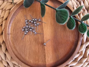 Pendiente redondo con perno acero inox