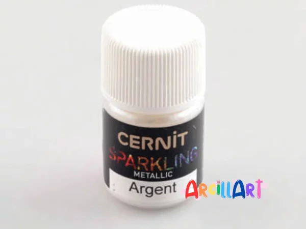 Polvos Mica Plata Metálico Cernit
