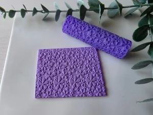 Rodillo Textura Florecitas Relieve