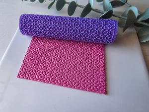Herramientas para modelar arcilla 1 Rodillo Textura Flor Geométrica
