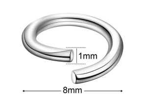 Anillas 8mm acero inox 100 uds