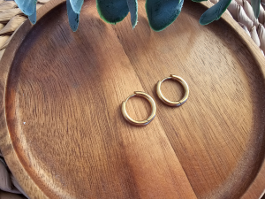 aros dorados 16mm acero inox