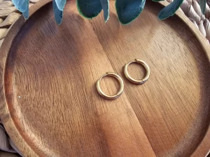 aros dorados 20mm acero inox