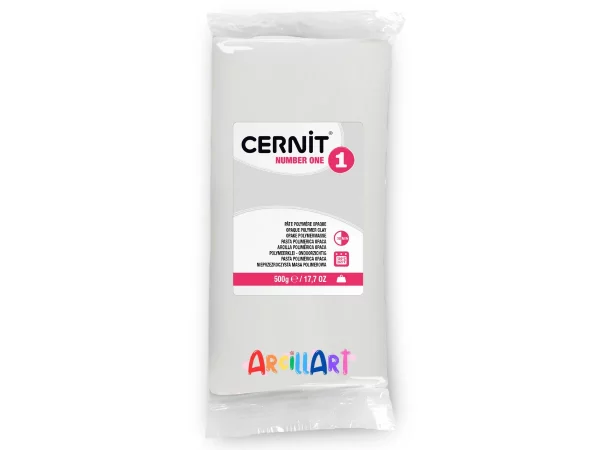 arcilla polimérica cernit number one blanco 500gr