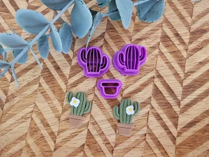 cortador cactus con maceta