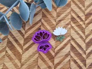 Cortador Flor de Loto con Hoja
