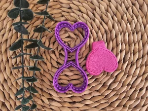 cortador llavero corazón líneas 12cm