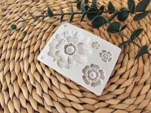 molde de silicona flor