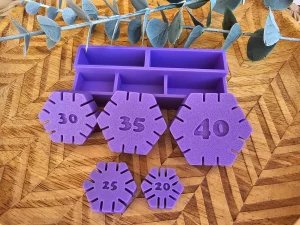 soporte guía para aros hexágono